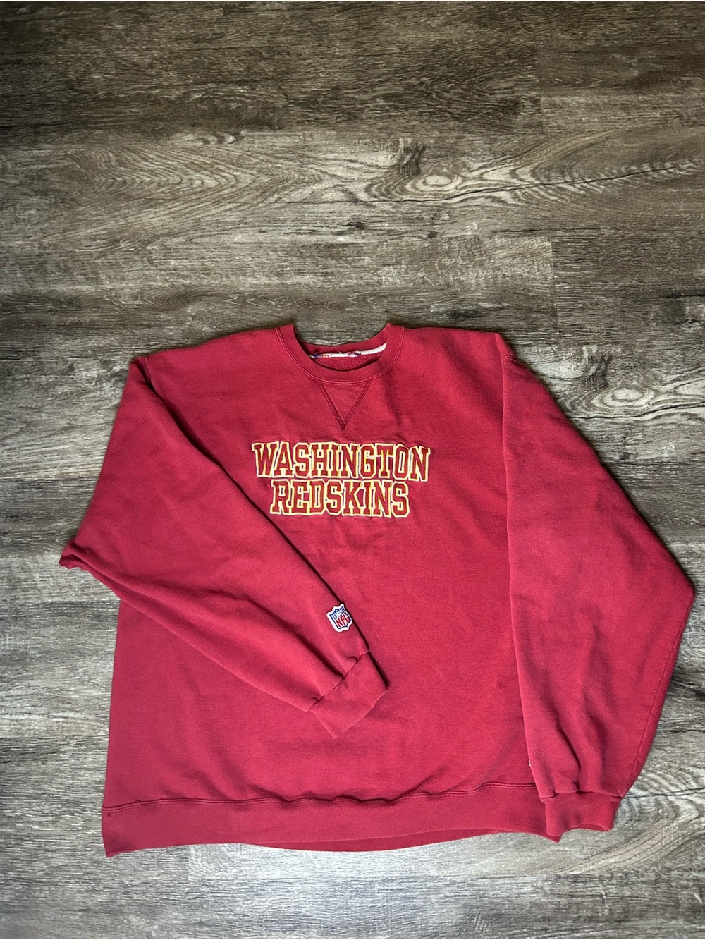 Vintage Champion Washington Redskins NFL Crewneck Sweatshirt Red Embroidered